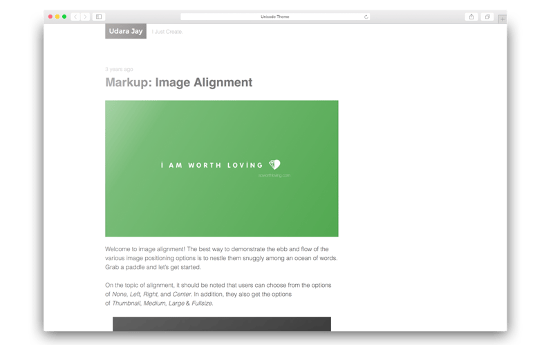 Unicode WordPress Theme screenshot 1