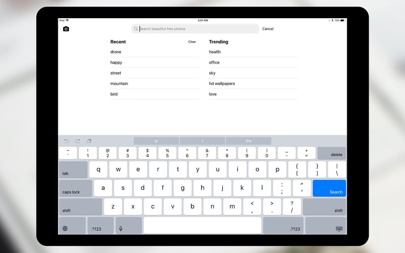 Unsplash for iOS screenshot 1