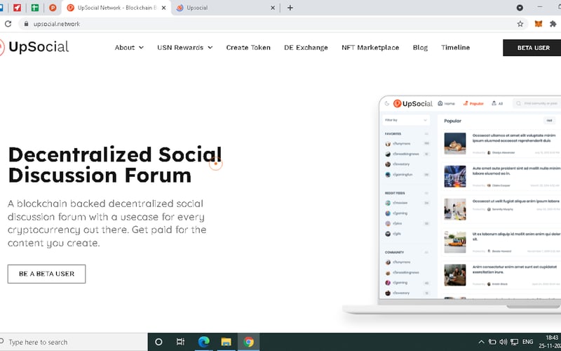 UpSocial Network screenshot 1