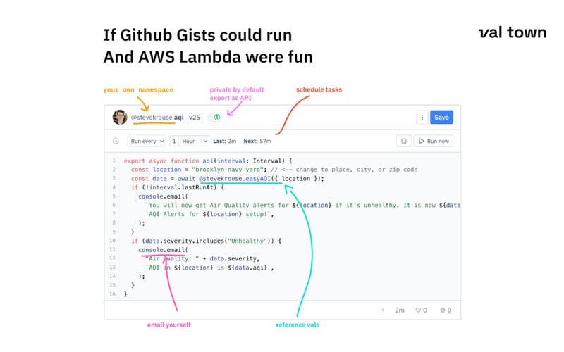 Val Town screenshot 1