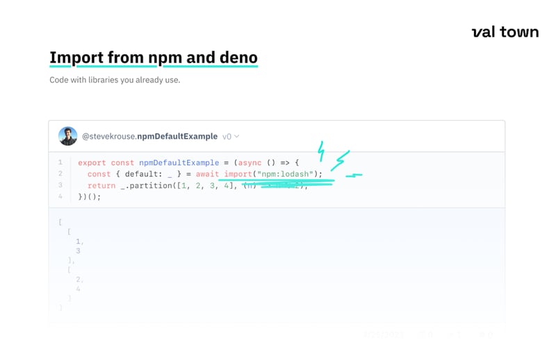 Val Town screenshot 2