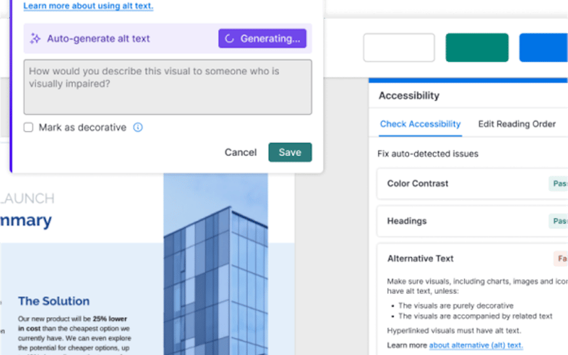 Venngage Accessible Design Tool screenshot 1
