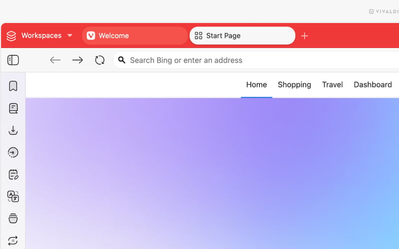 Vivaldi screenshot 3