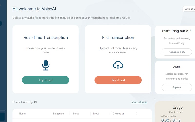 VoiceAI screenshot 1