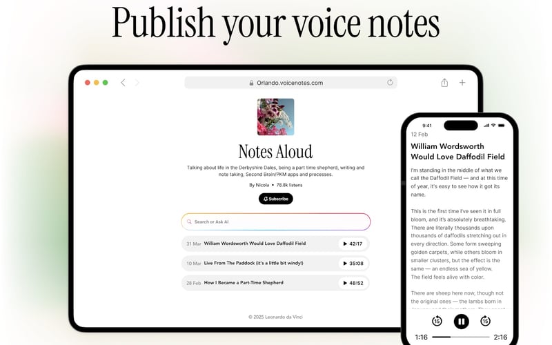 Voicenotes screenshot 1