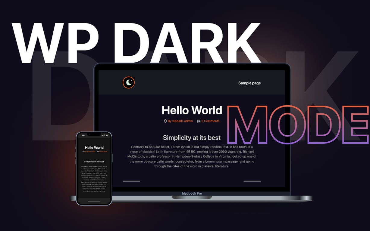 WP Dark Mode preview