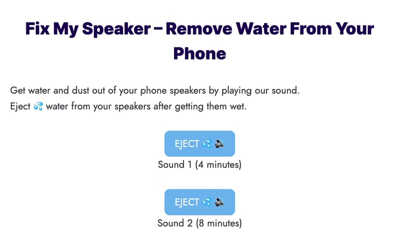 Water Out Of Speaker screenshot 1