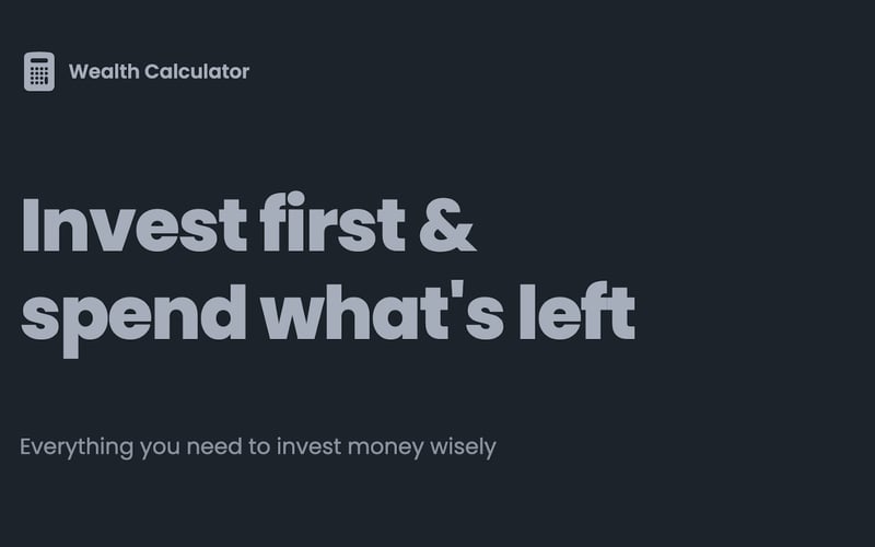 Wealth Calculator screenshot 1