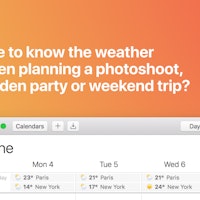Weather in your Calendar