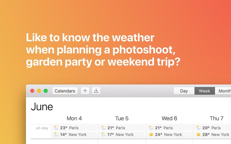 Weather in your Calendar screenshot 1