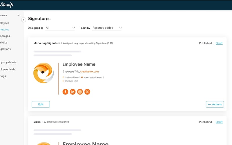 WiseStamp screenshot 2