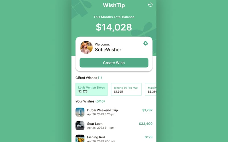 WishTip screenshot 2