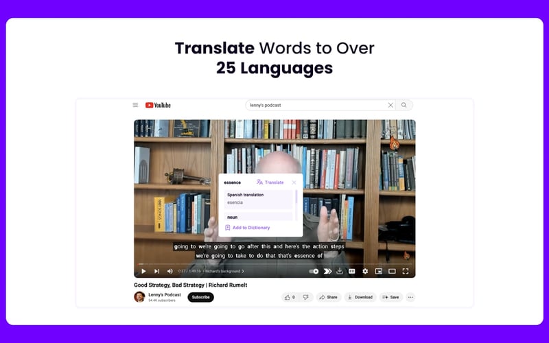 Wordbook: YouTube E-Learning Tool screenshot 2