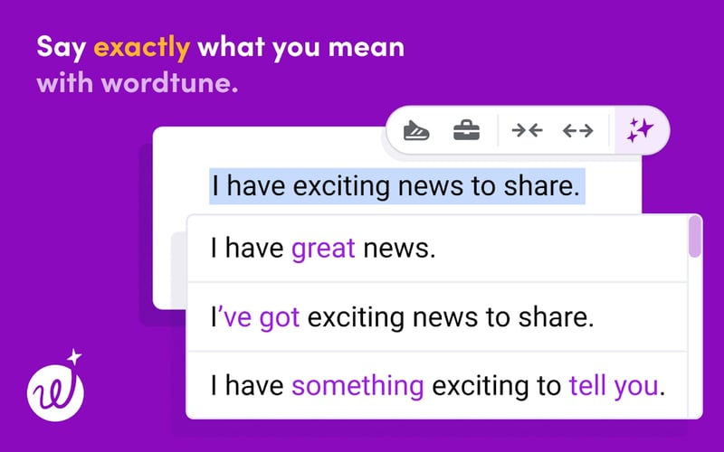 Wordtune screenshot 1