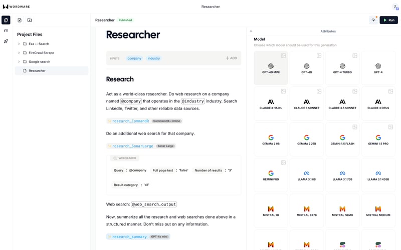 Wordware screenshot 3
