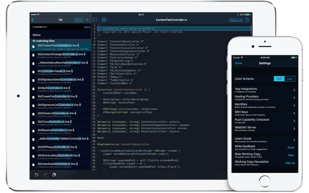 Working Copy preview