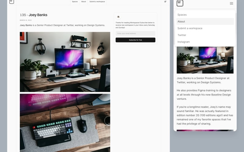 Workspaces screenshot 2