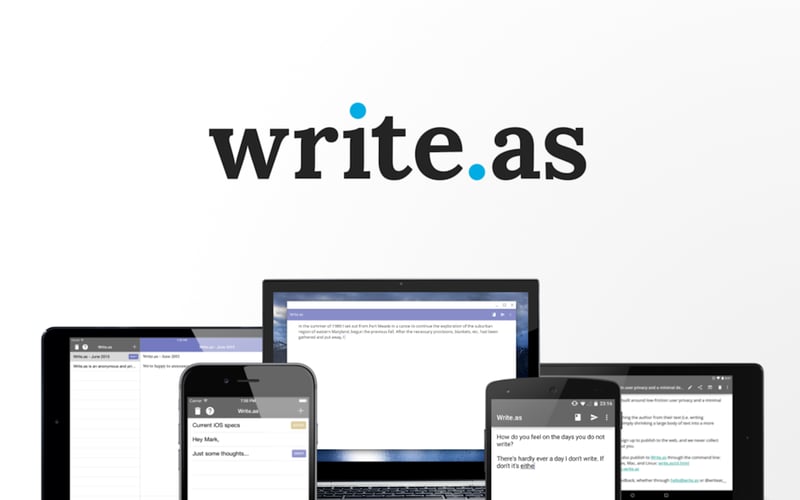 Write.as screenshot 2