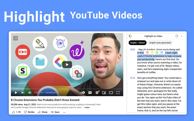 YouTube Highlighter by Glasp screenshot 1