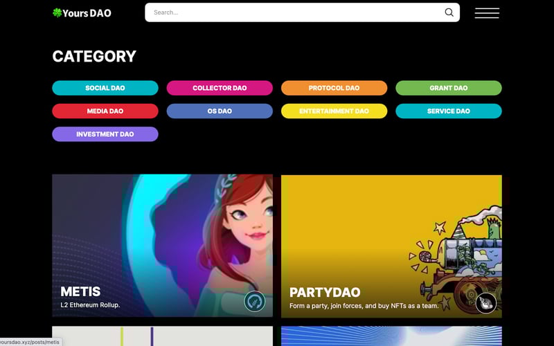 YoursDAO screenshot 2