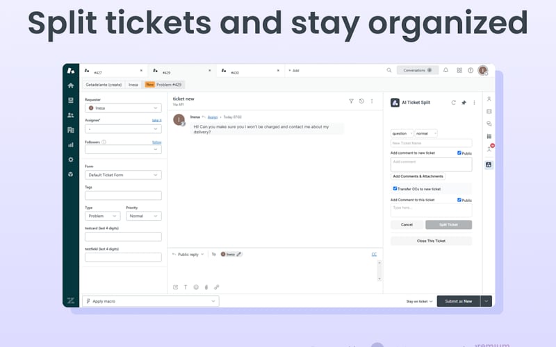 Zendesk screenshot 2