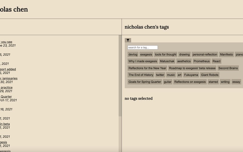 exegesis screenshot 1