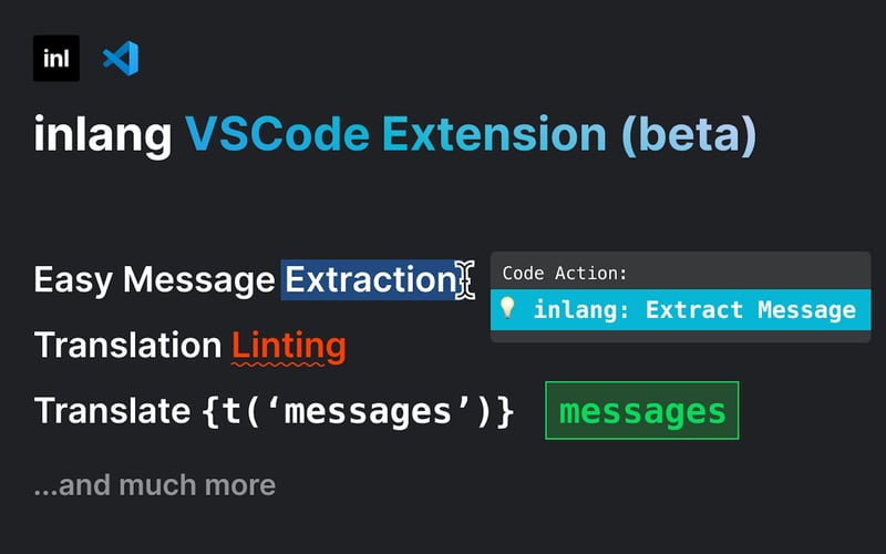 inlang IDE Extension (i18n) screenshot 1