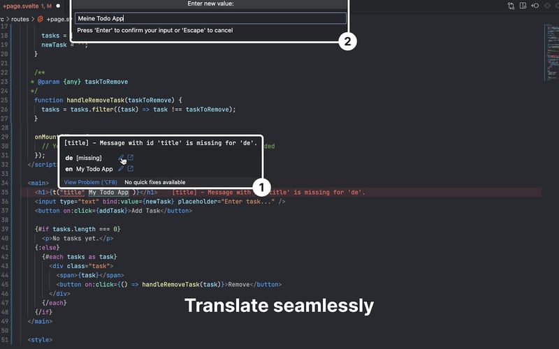 inlang IDE Extension (i18n) screenshot 3