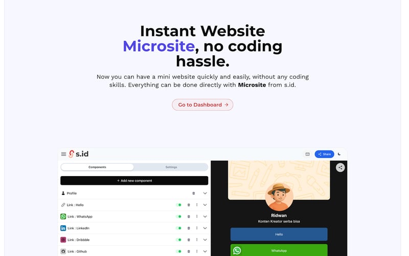 s.id-Turn your bio link into a business screenshot 3