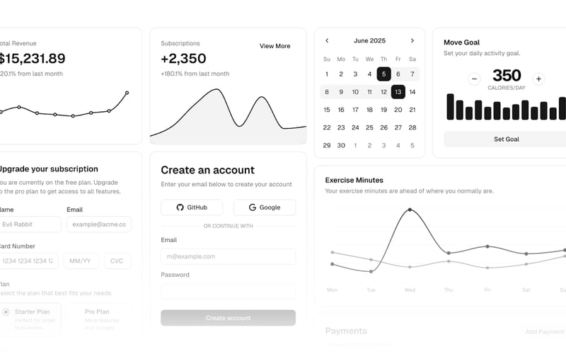 shadcn/ui screenshot 2
