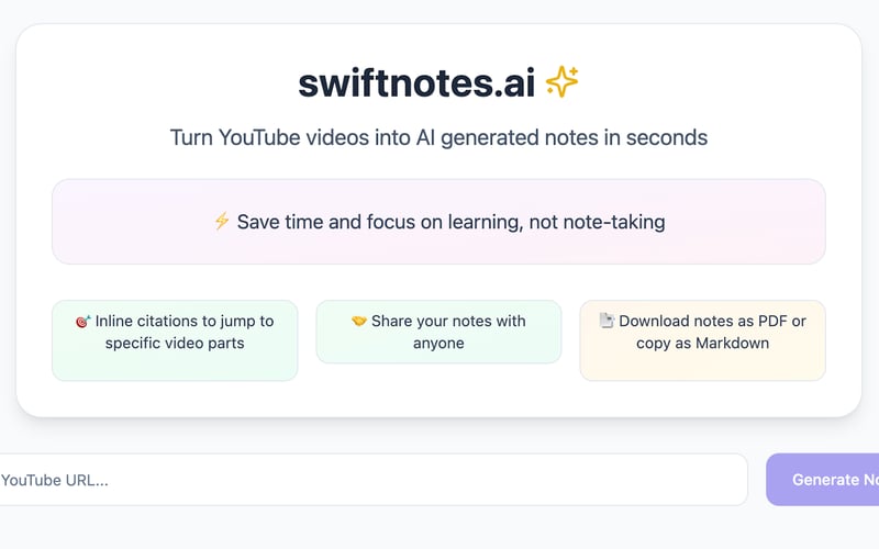 swiftnotes.ai screenshot 1