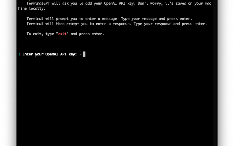 terminalGPT screenshot 1