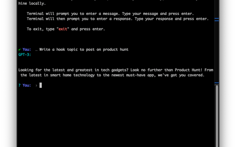 terminalGPT screenshot 3