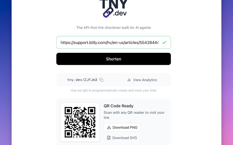 tny.dev screenshot 1
