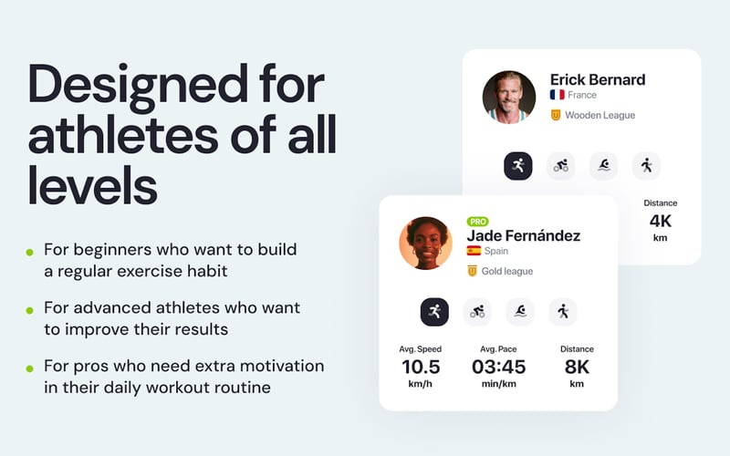 uRace: Gamified run/ride/swim/hike screenshot 3