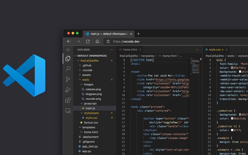 vscode.dev screenshot 1
