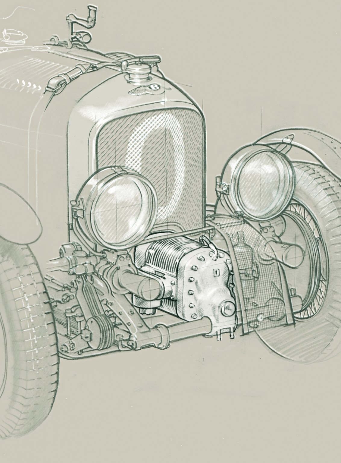 James Carey Line Drawing / Bentley Magazine