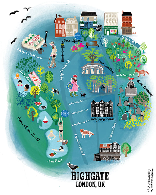 Catherine Aguilar Highgate Village Map