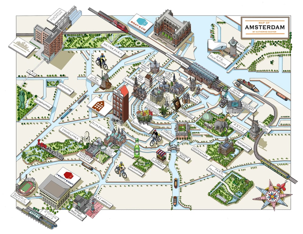 Katherine Baxter Map of Amsterdam