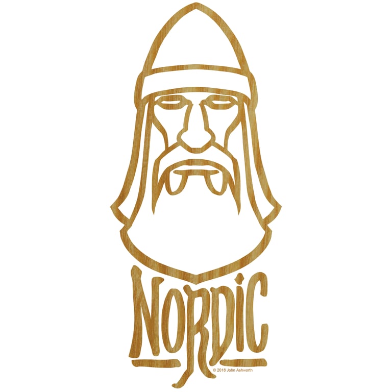 John Ashworth Nordic Viking Head Logo