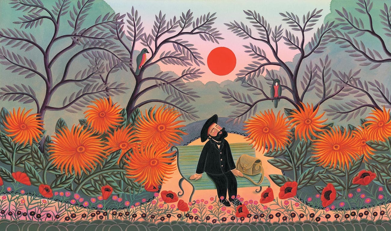 Amanda Hall THE FANTASTIC JUNGLES OF HENRI ROUSSEAU INTERIOR ILLUSTRATION