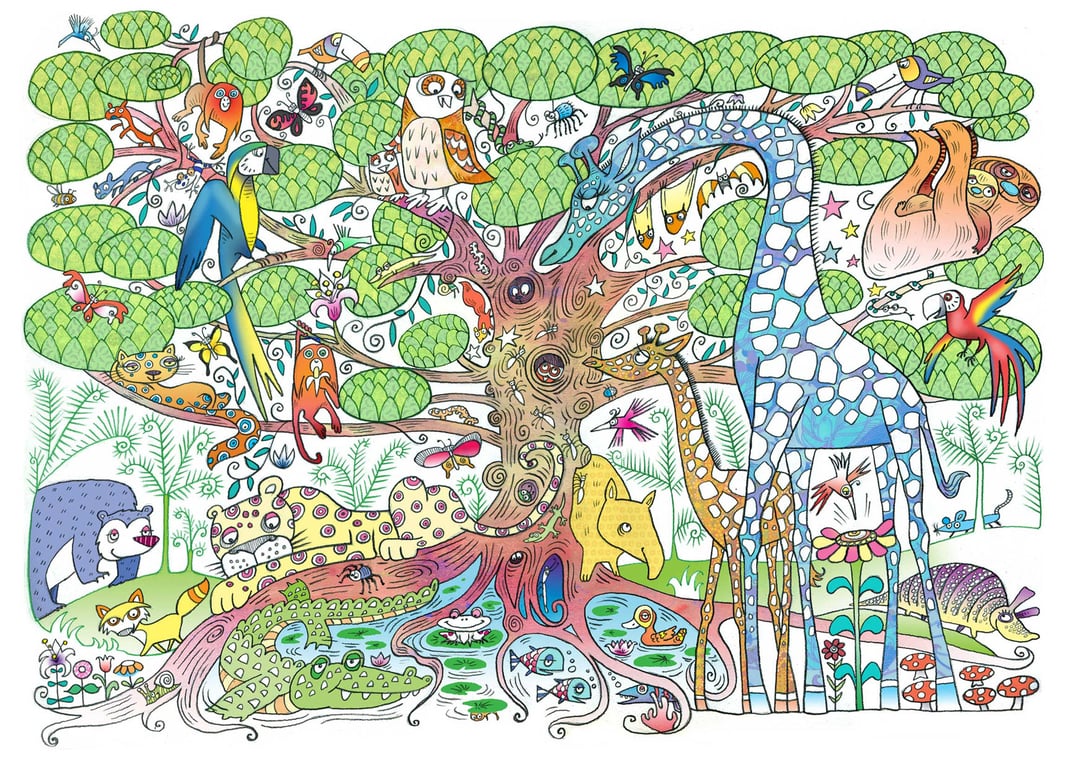 Beccy Blake Giraffe in the Jungle