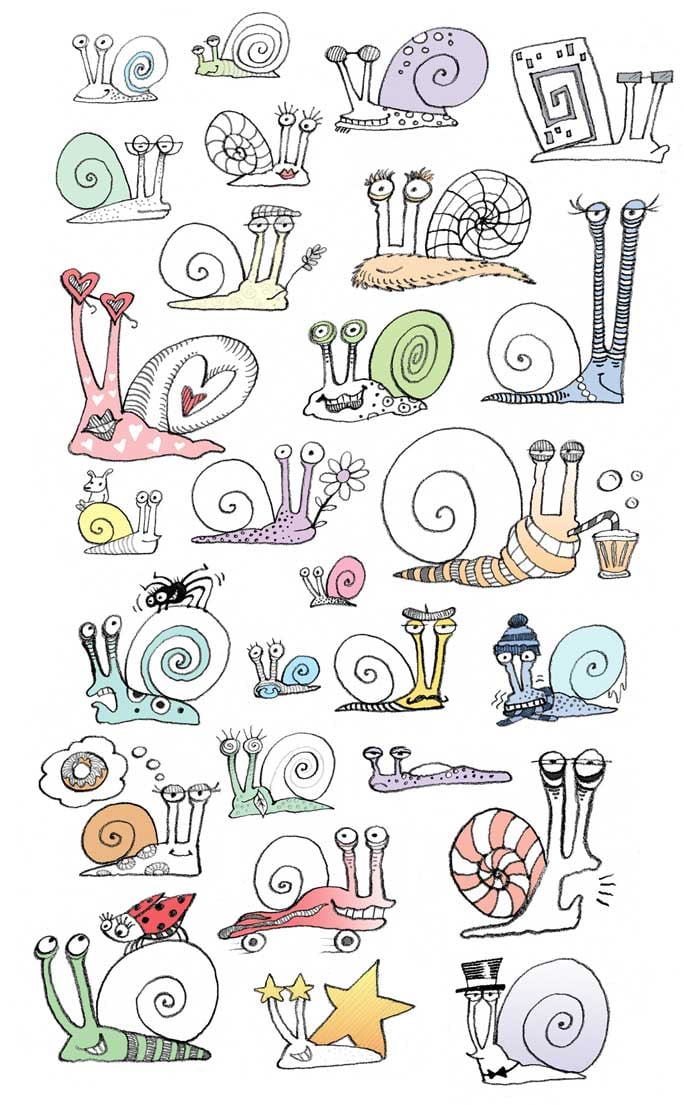 Beccy Blake snails, snails and more snails