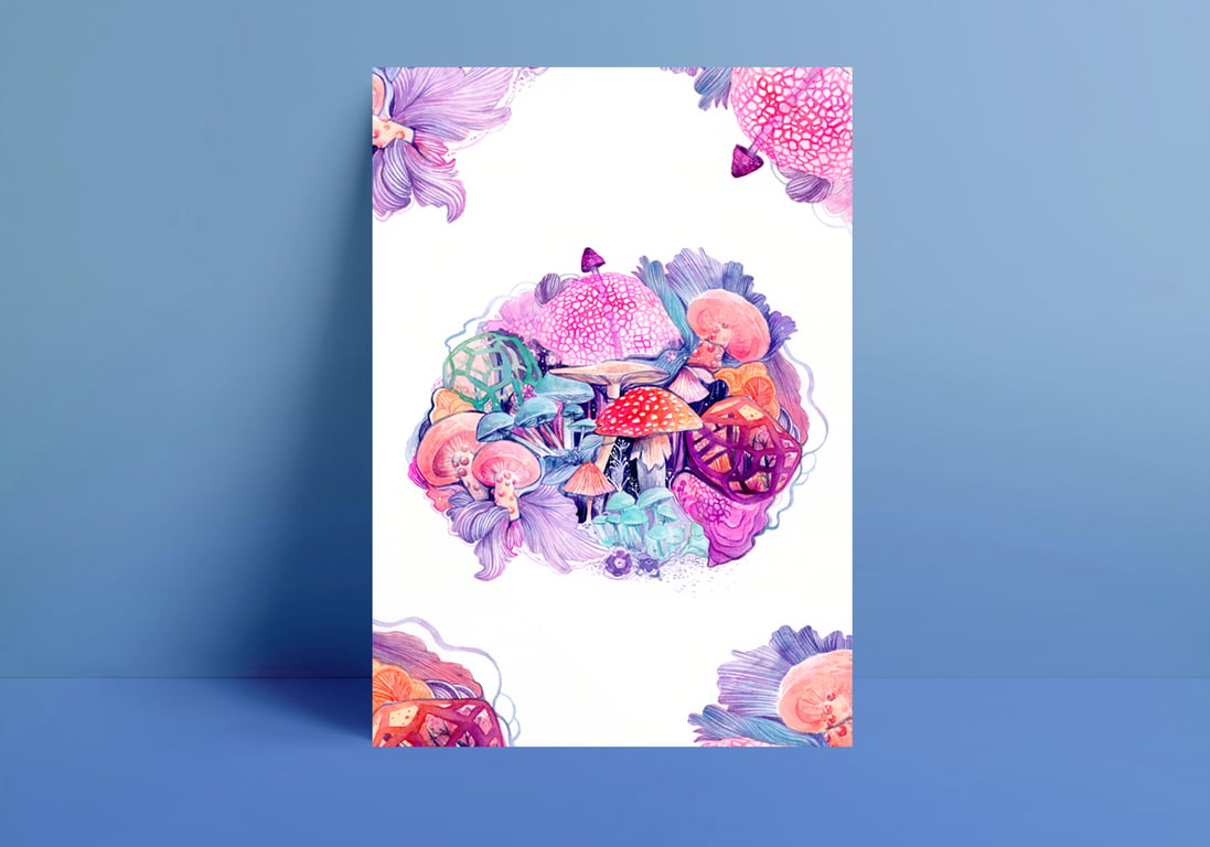 Katherine Tromans Magic mushroom A3