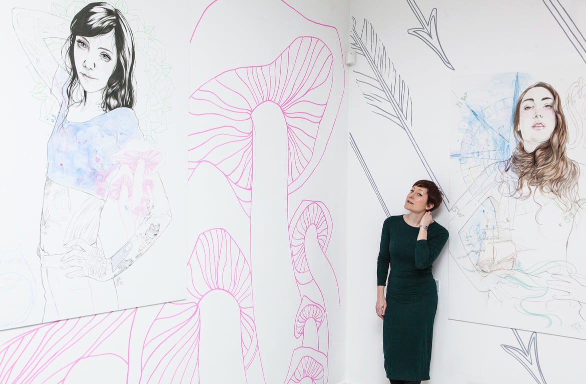 'Site Specific' curated by Cat Powell | Artfelt Sheffield Miss Led Intimate Solo show Installation