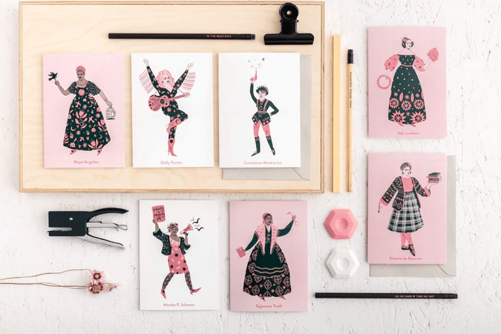 Layla Holzer feminist-icons-greeting-cards-black-beech-29974085370052_736x480
