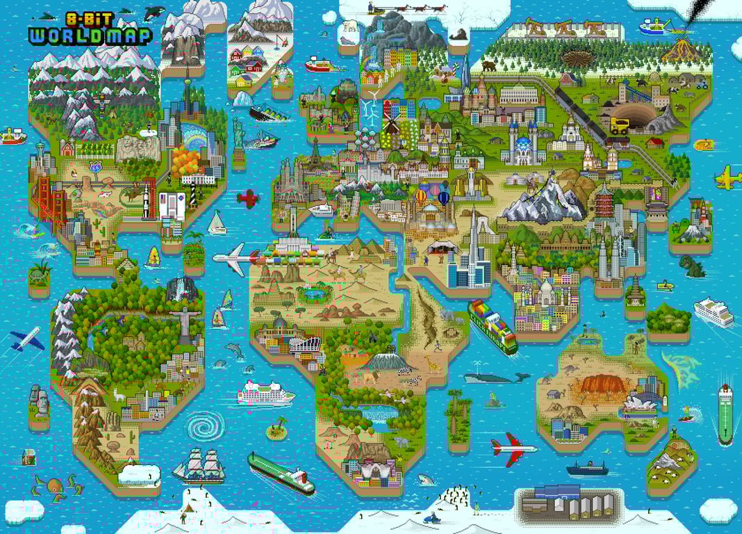 Walter Newton 14-8-bit-world-map-click-europepng