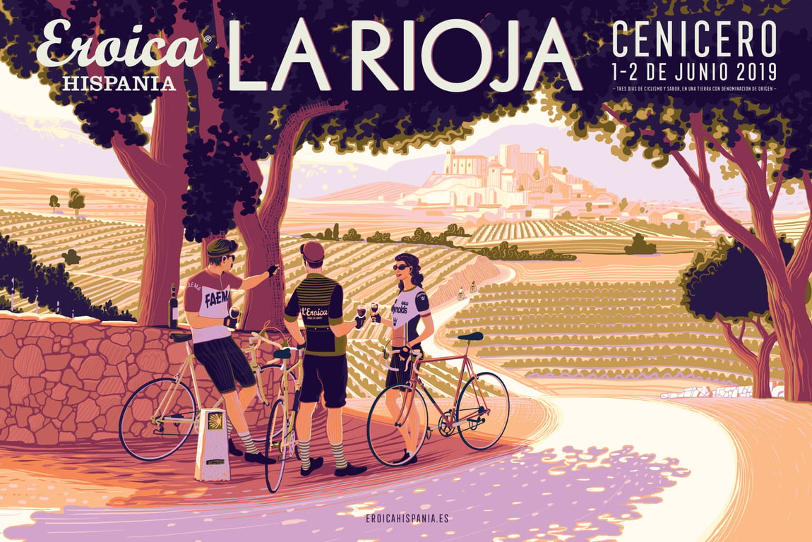 Sam Chivers Eroica_Hispania_Ride Poster_Land_2019_AW