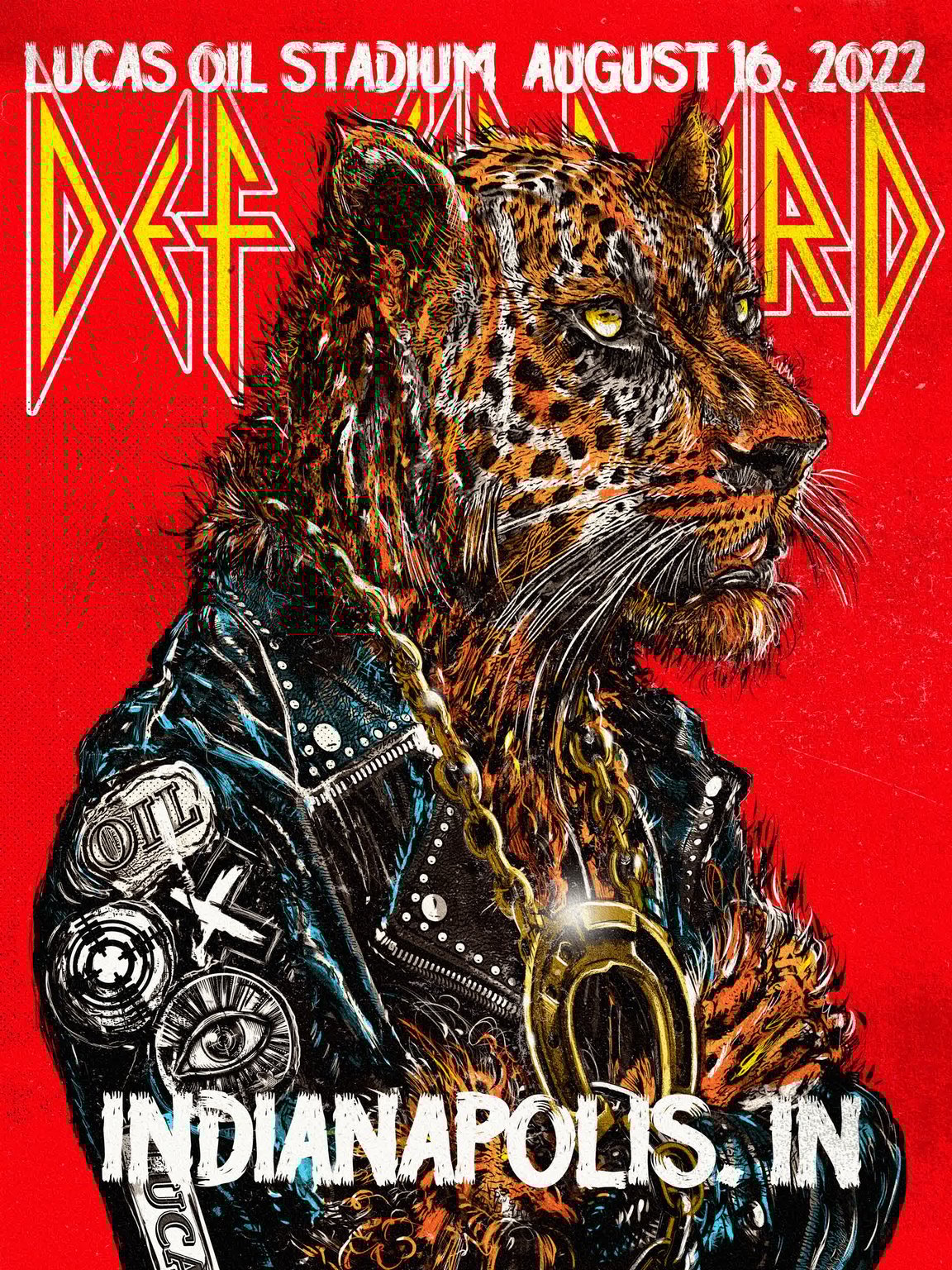 Chris Malbon Official 2022 Def Lepperd Indianapolis Tour Poster