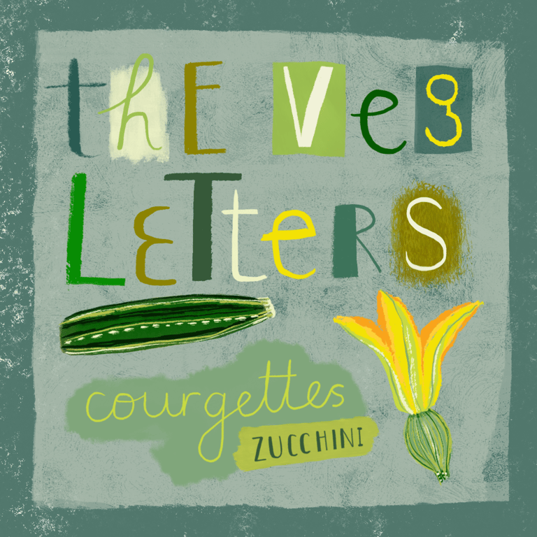 Tasha Goddard The Veg Letters. Illustrated and hand-lettered by Tasha Goddard.